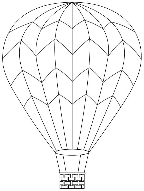 552x729 Hot Air Balloon Coloring Page Awesome Basket With Balloons