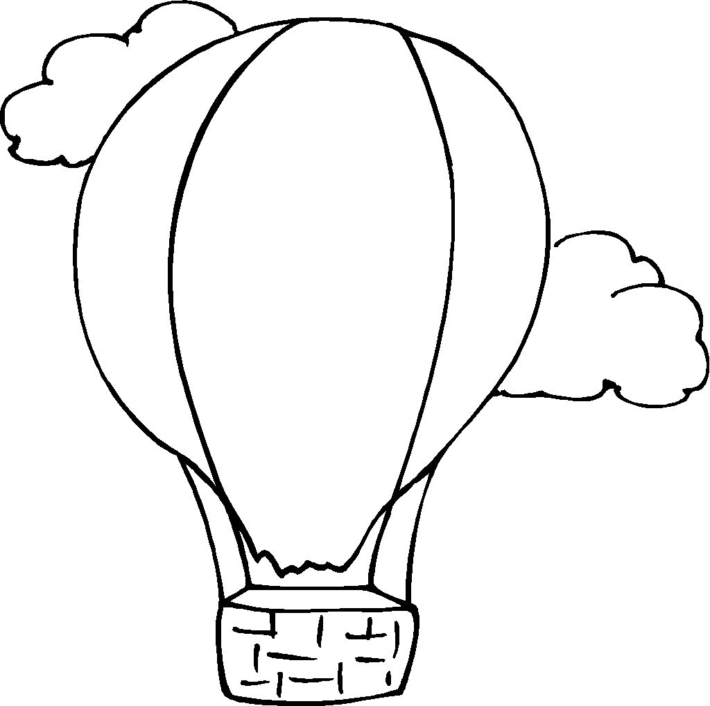 1024x1017 Hot Air Balloon Coloring Page Collection
