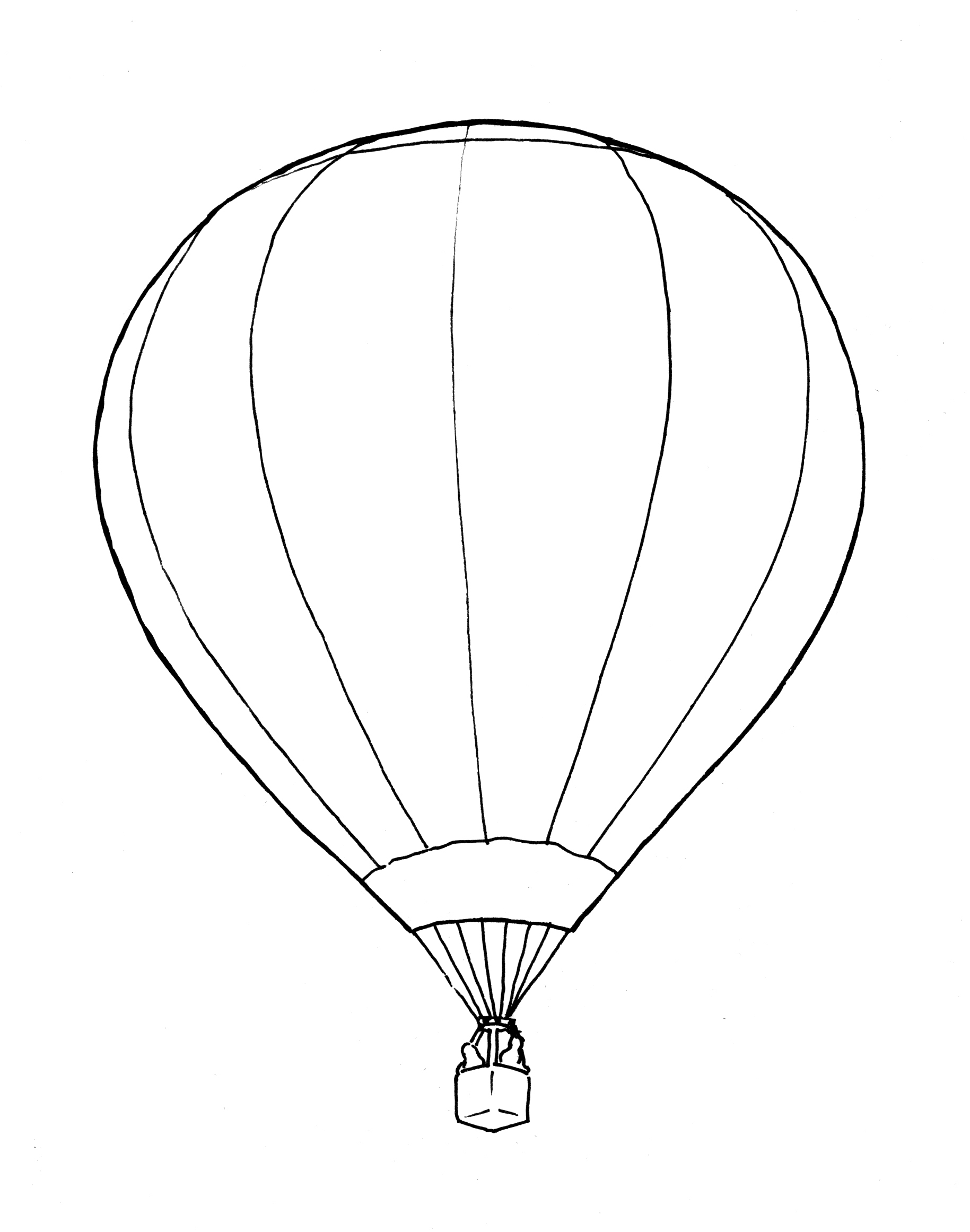1829x2323 Hot Air Balloon Coloring Pages
