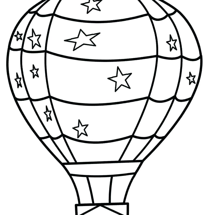 850x864 Hot Air Balloon Coloring Pages Medium Size Of Coloring Air Balloon