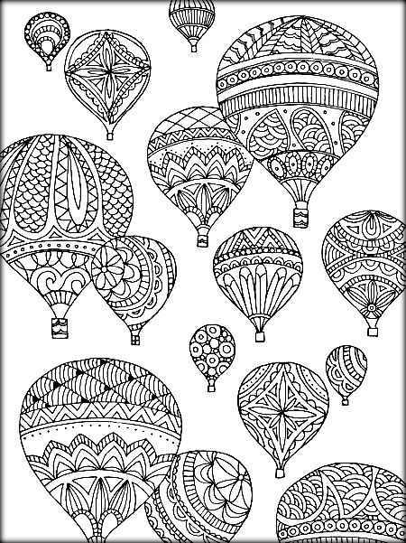 450x601 Mandala Hot Air Balloon Coloring Sheets