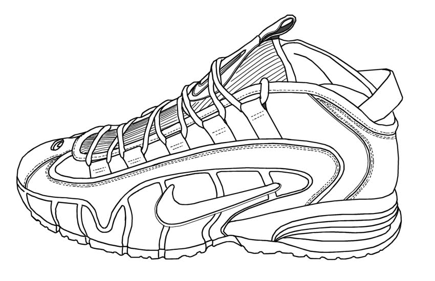 850x550 Air Force 1 Coloring Page