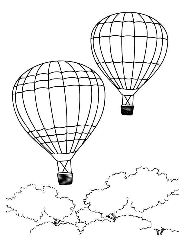 612x792 Transportation Coloring Sheets Hot Air Balloons Coloring Pages