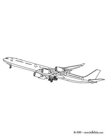 364x470 Airplane Side View Coloring Pages