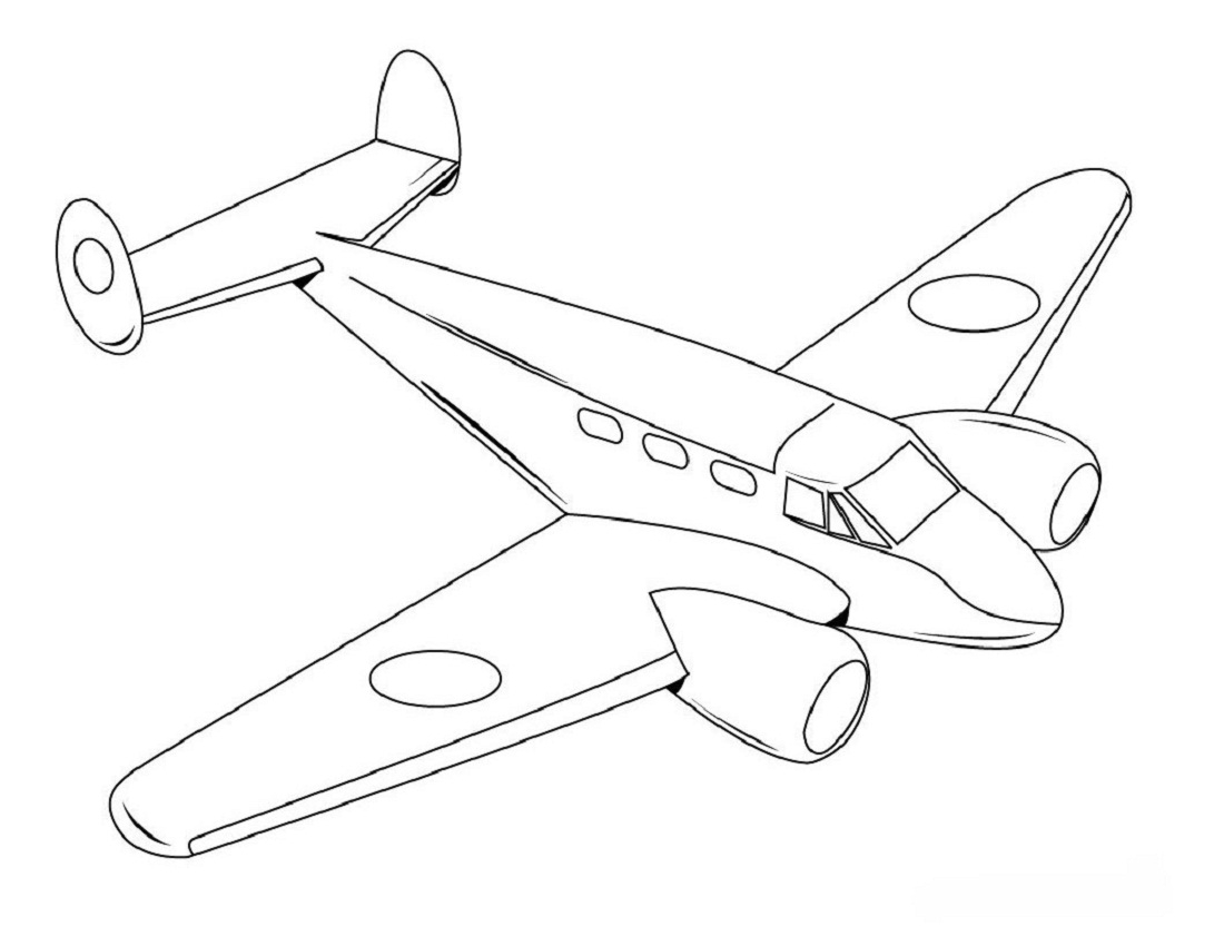 1100x850 Monumental Printable Pictures Of Airplanes Free Airplane Coloring