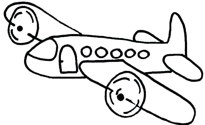 663x404 Coloring Page Airplane