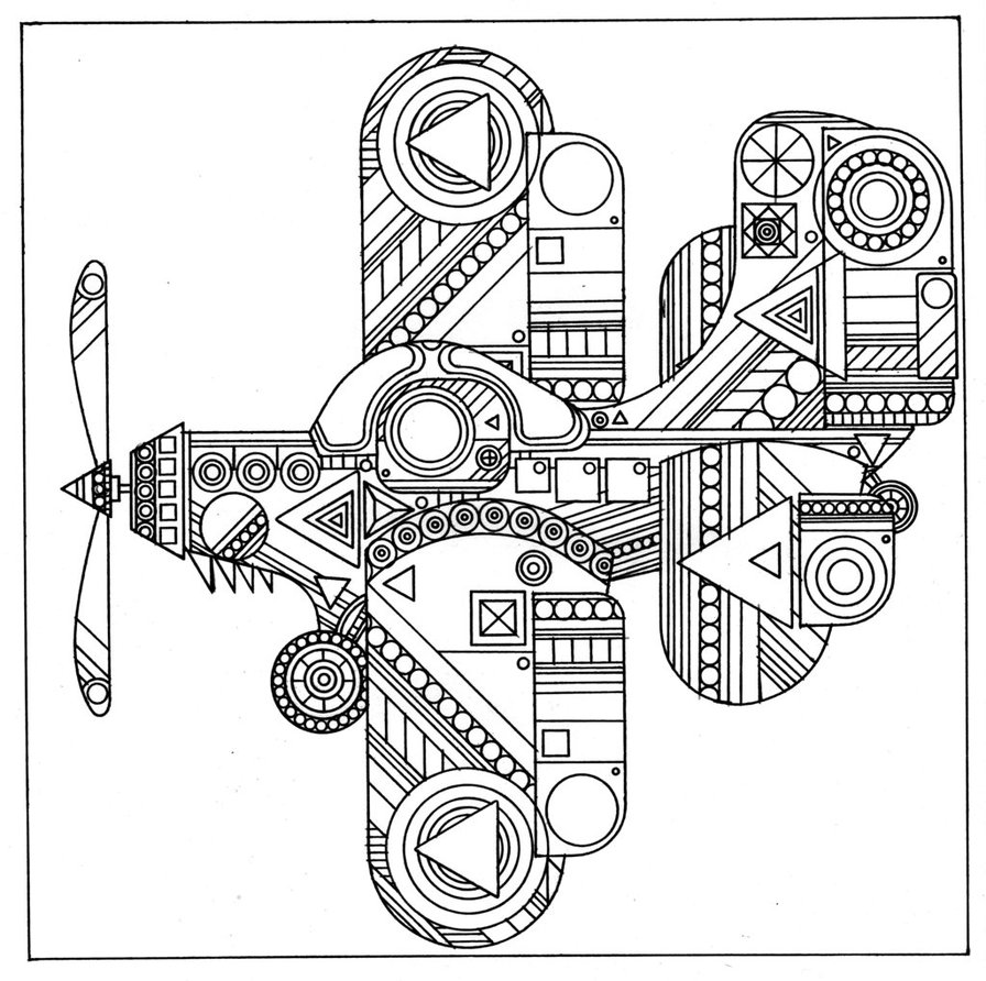 896x892 Abstract Coloring Pages Planefree Coloring Pages For Kids Free