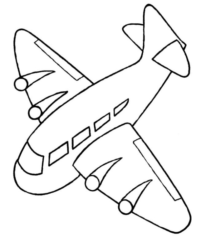 660x808 Airplane Coloring Pages For Kids Preschool