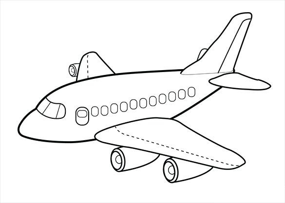 585x417 Airplane Coloring Pages To Print For Free Airplane Coloring Page