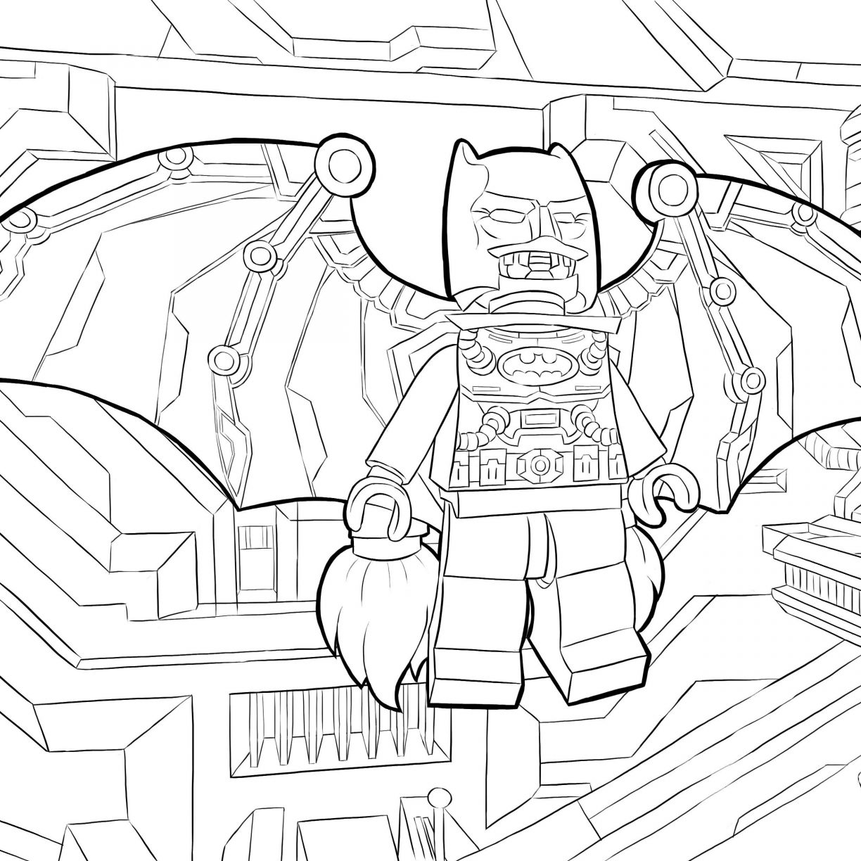 1224x1224 Batman Lego Coloring Pages Printables Page Printable General Free