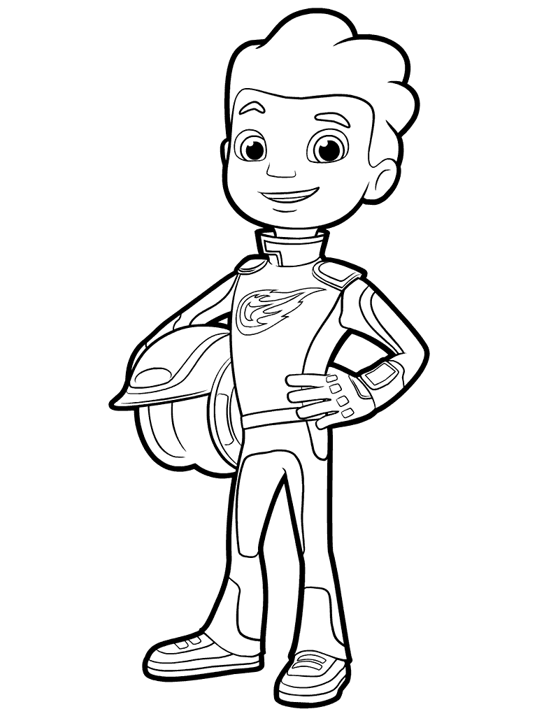 768x1024 Aj From Blaze Monster Machines Coloring Pages