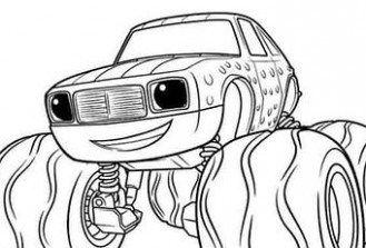 329x223 Aj From Blaze Coloring Pages Sketch Coloring Page