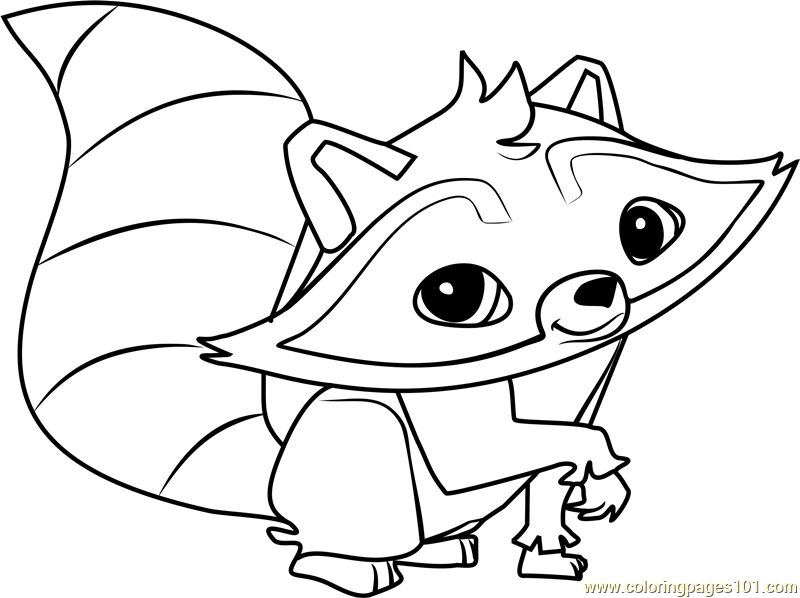 800x598 Raccoon Animal Jam Coloring Page