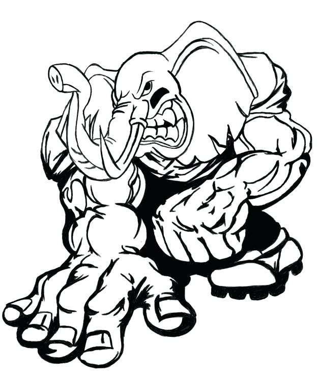 627x728 Alabama Football Coloring Pages 23906 Bestofcoloringcom Sports