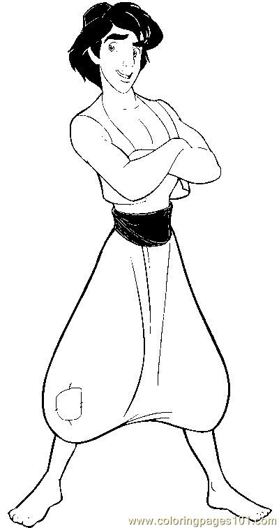 400x756 Aladdin (2) Coloring Page