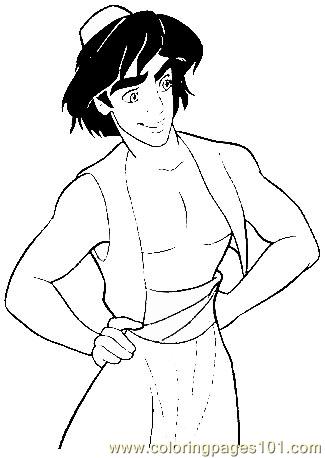 325x458 Aladdin Coloring Page