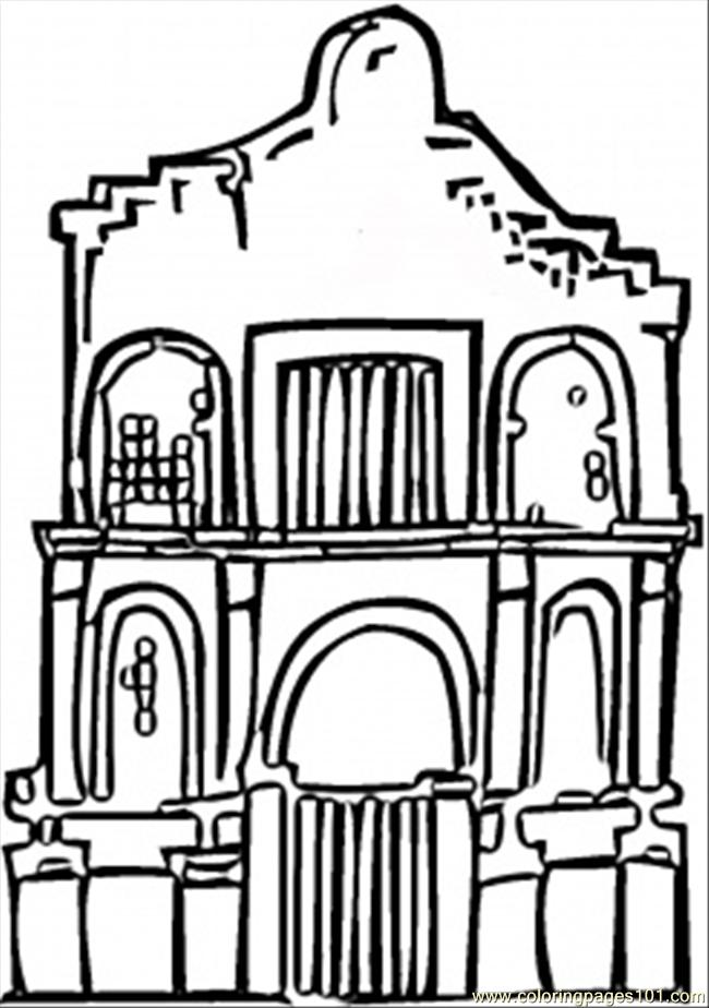 650x924 Alamo Coloring Page