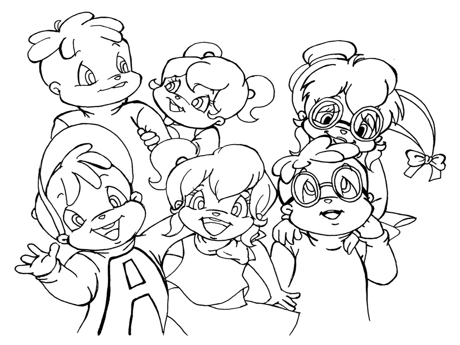 1600x1200 Chipettes Coloring Pages To Print