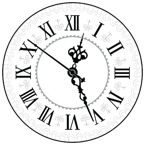 600x600 Clock Coloring Page Digital Alarm Clock Coloring Pages Wall Clock