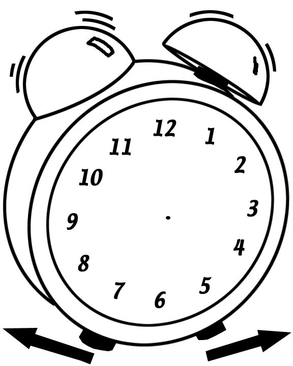 576x720 Clock Face Coloring Page