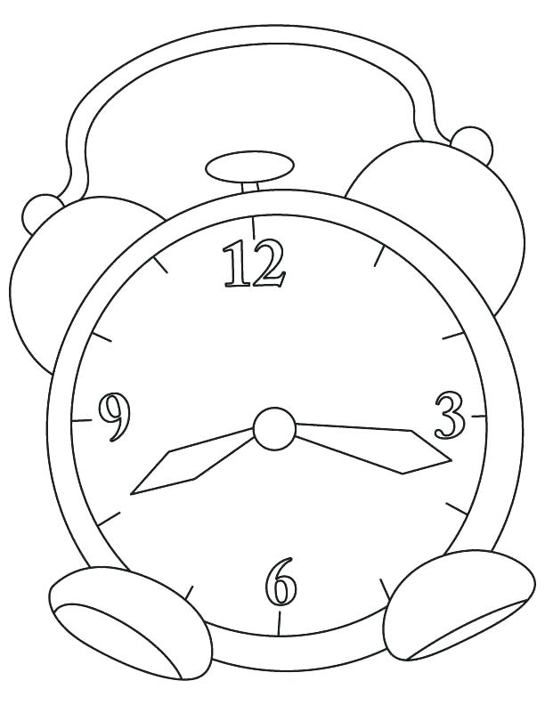 612x792 Michael Myers Coloring Pages Clock Coloring Page Alarm Clock