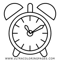 200x200 Alarm Clock Coloring Page