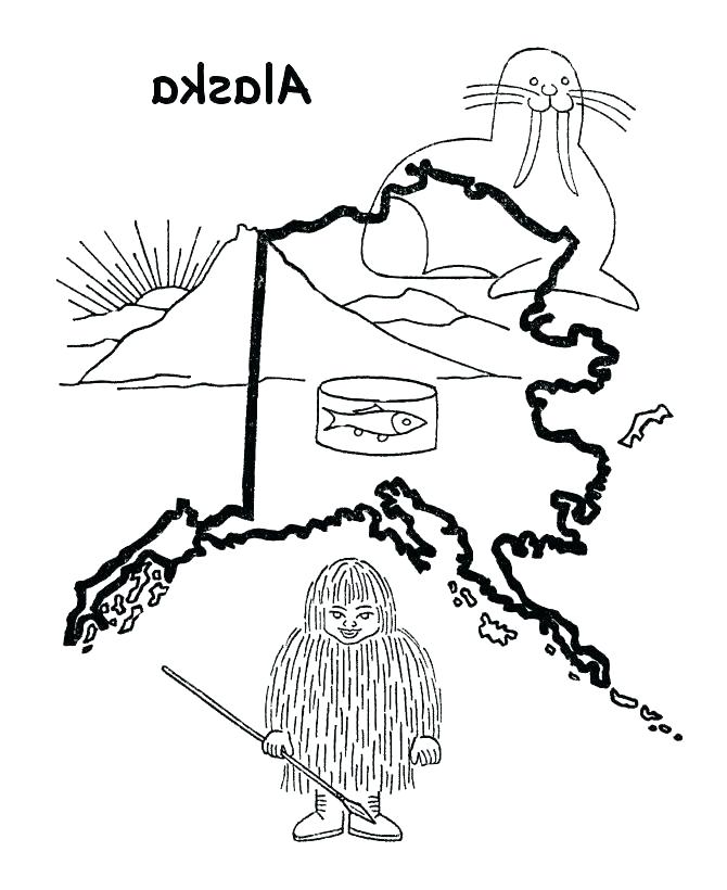 670x820 Alaska Coloring Page Alaskan Animals Coloring Pages