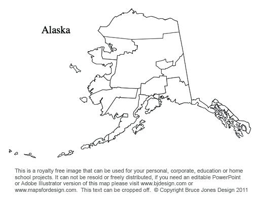 Alaska Map Coloring Page