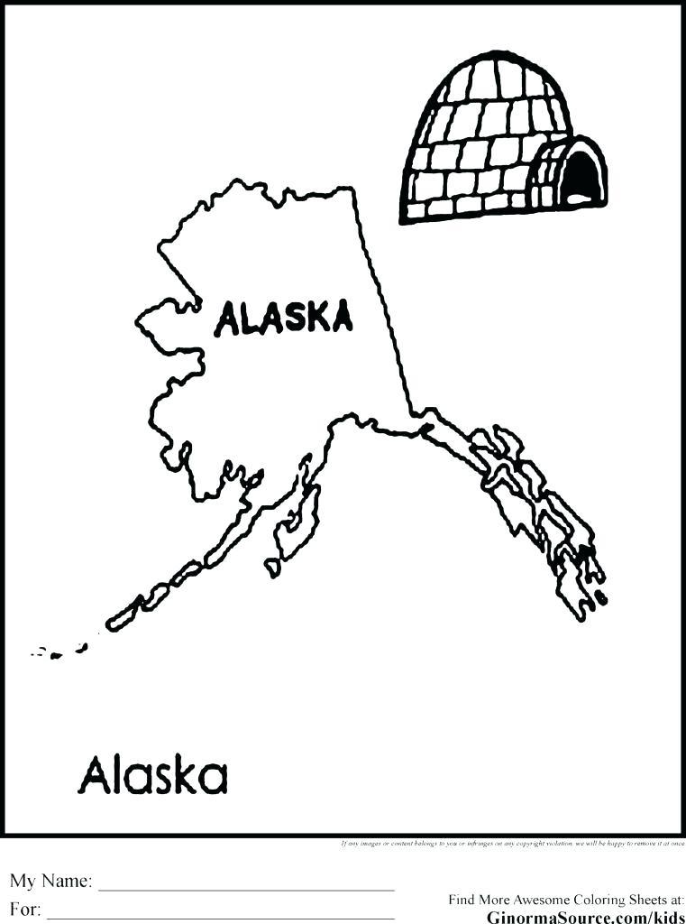 761x1024 Alaska Coloring Page Map Alaska Map Coloring Page Printable