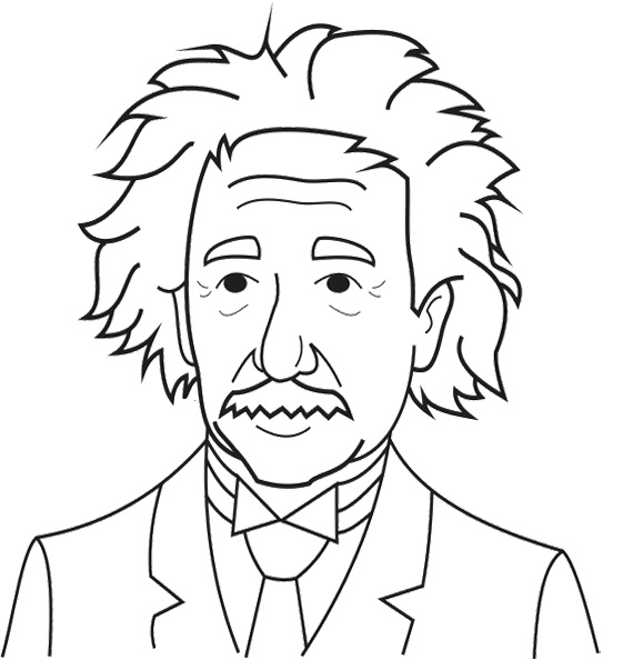 570x594 Albert Einstein Coloring Pages For Adult Kids Coloring Pages