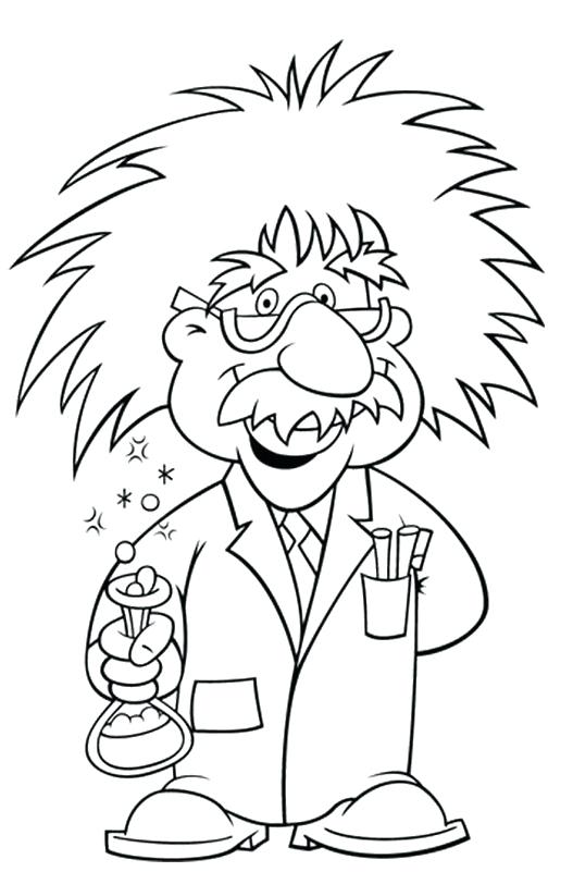 527x812 Albert Einstein Colouring Page Wore Glasses Coloring Printable