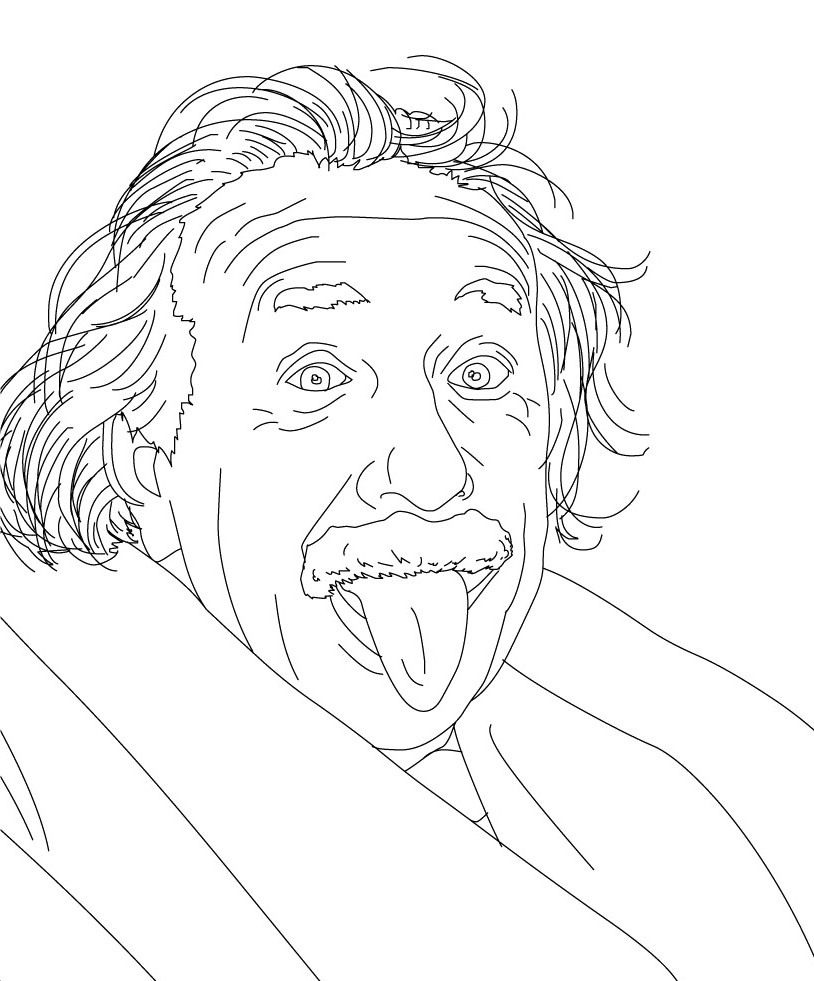 814x981 Albert Einstein Coloring Pages