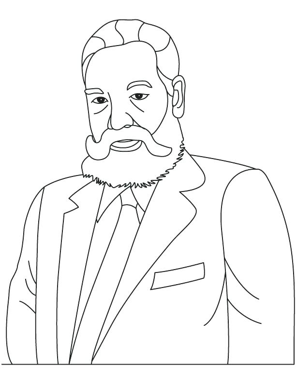 612x792 Alexander Graham Bell Colouring Page Printable Coloring Pages