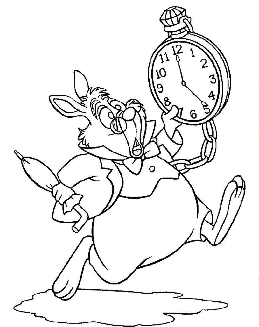 Alice And Wonderland Coloring Pages