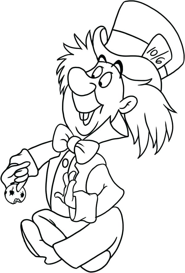 600x886 Alice In Wonderland Coloring Page In Wonderland Coloring Books