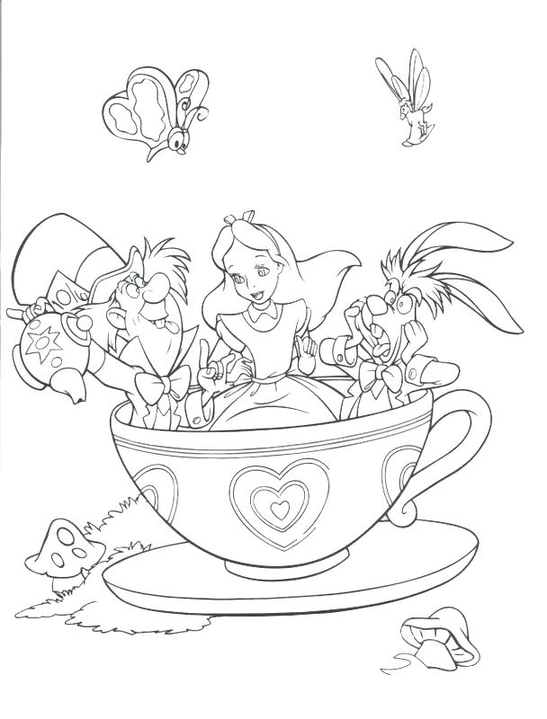 608x800 Alice In Wonderland Caterpillar Colouring Pages Coloring Print