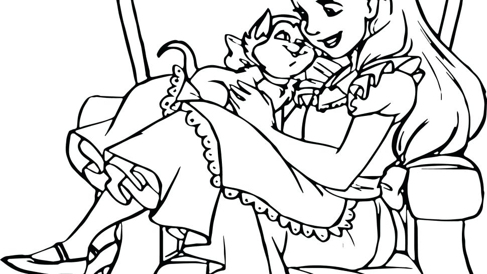 970x546 Alice Wonderland Characters Coloring Pages Large Size