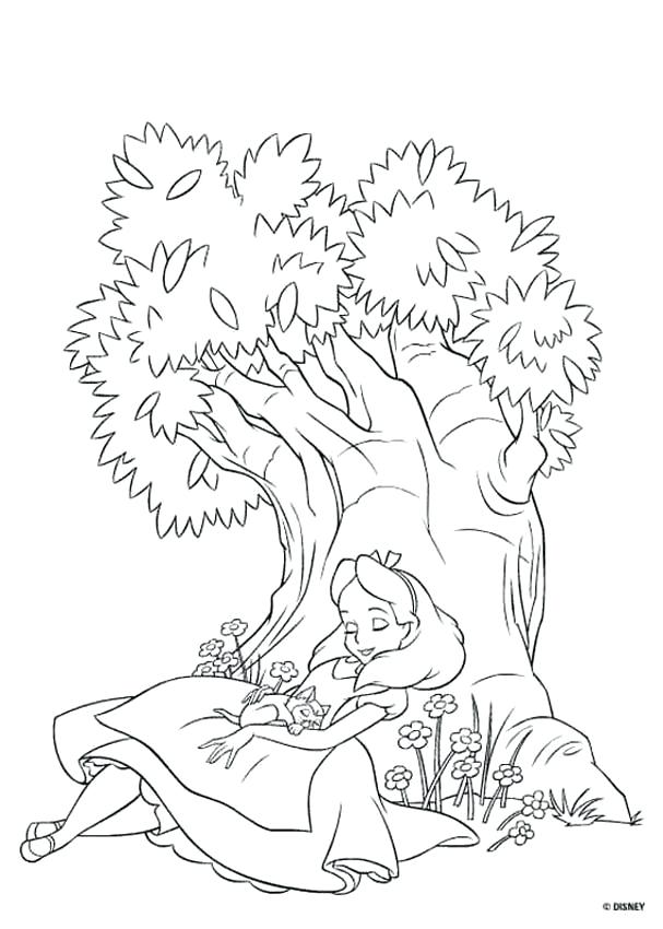 607x850 Alice In Wonderland Coloring Pages In Wonderland Coloring Pages 8