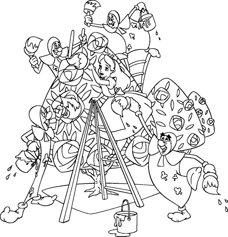 736x763 Alice In Wonderland Coloring Pages 93 Best Alice In Wonderland