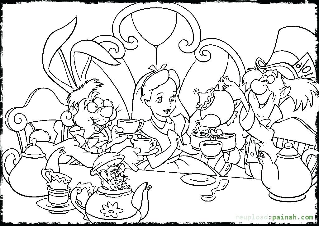 1024x728 Alice In Wonderland Coloring Book