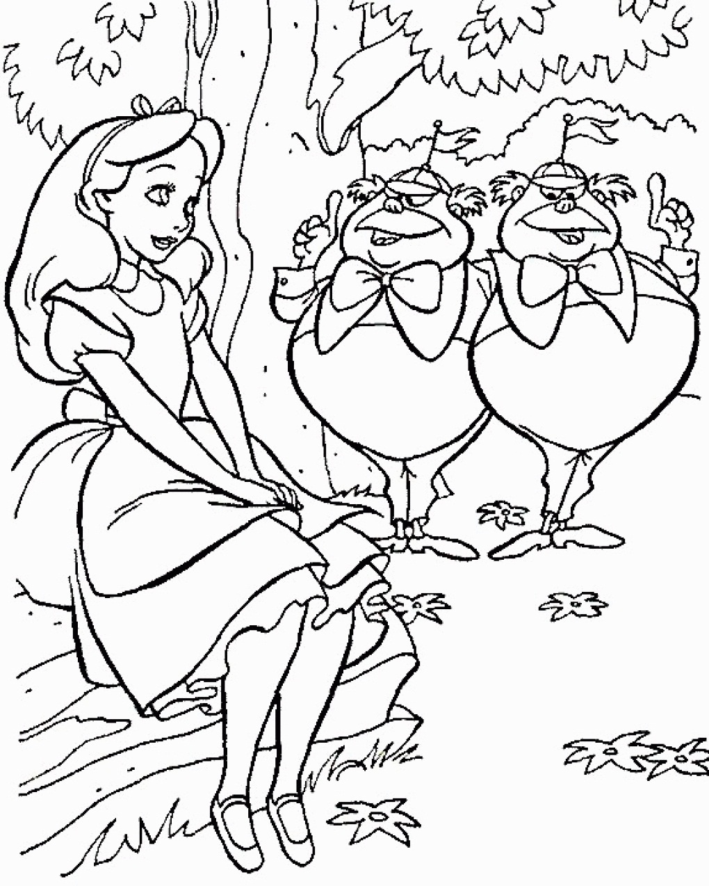 1020x1274 Alice In Wonderland Coloring Pages