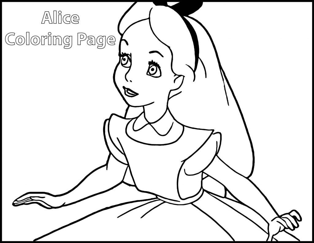 1024x793 Alice In Wonderland Coloring Pages Free Simple Color To Print