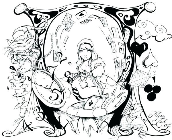 600x488 Tim Burton Coloring Pages Wonderland Coloring Pages Elegant