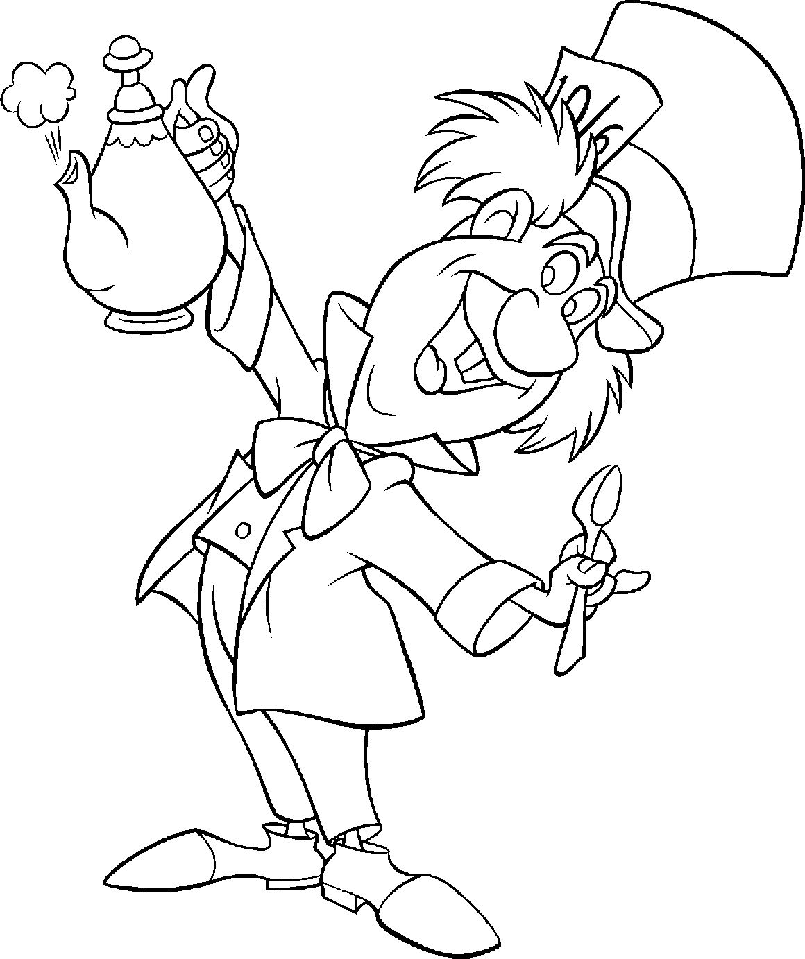 1160x1383 Alice In Wonderland Mad Hatter Tea Party Coloring Page Might Try