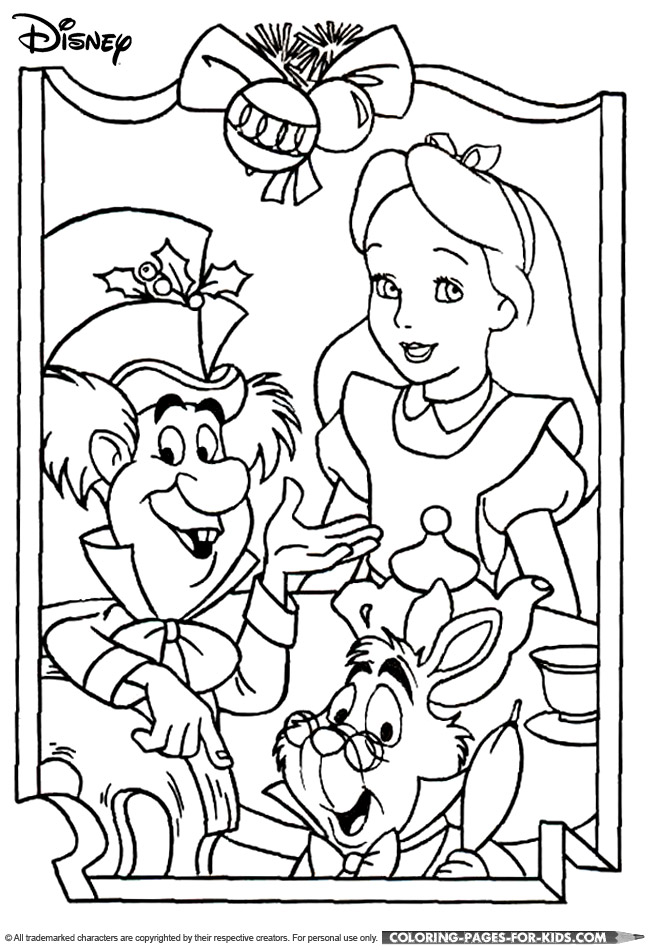 650x950 Disney Alice In Wonderland Coloring Pages