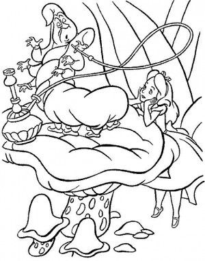 300x381 Mejores 39 De Alice In Wonderland Coloring Book En