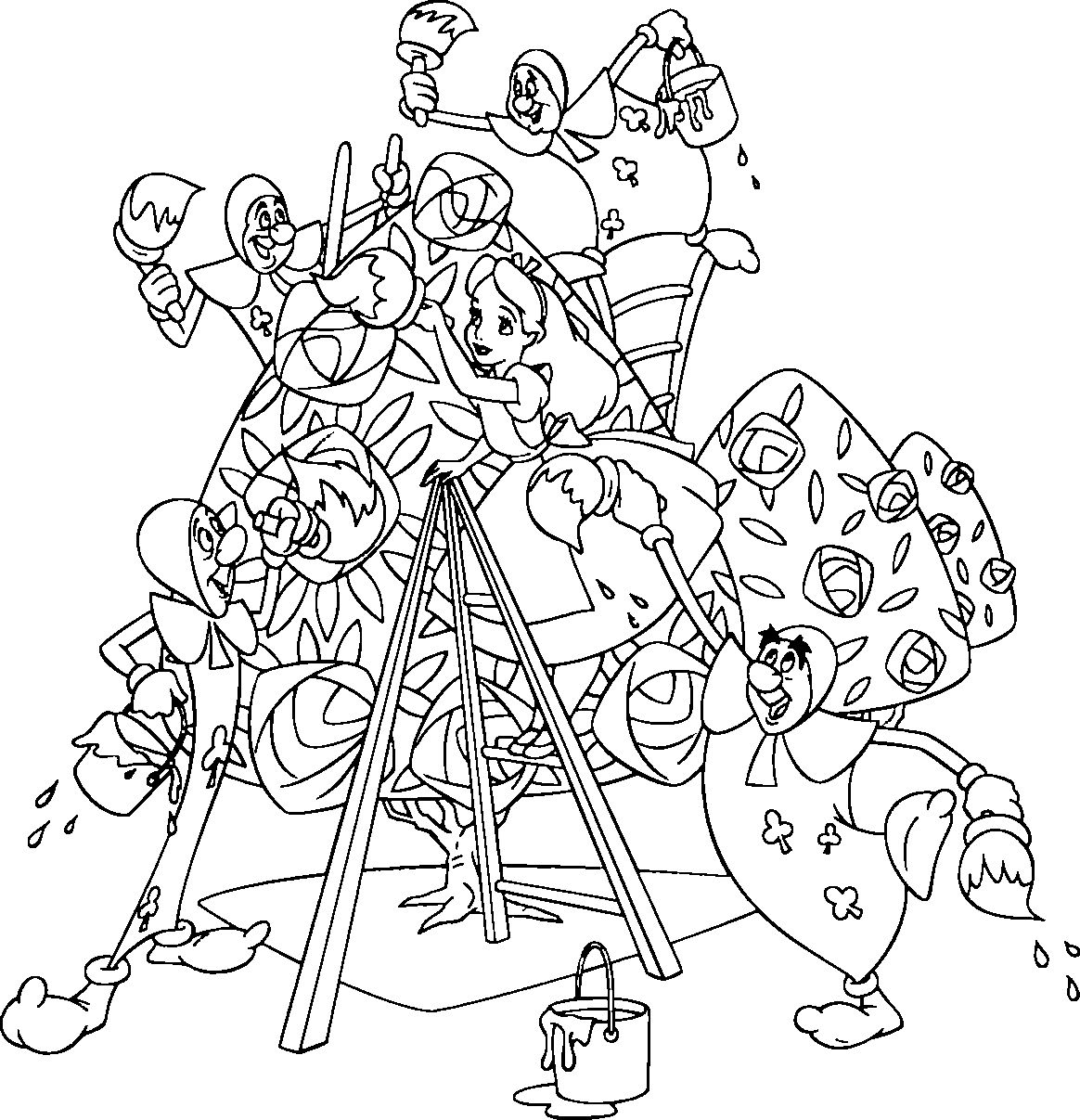 1164x1207 Appealing Coloring Alice In Wonderland Print Color Craft Image