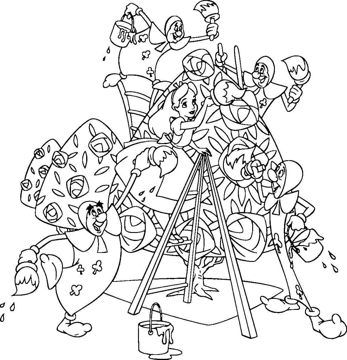 1164x1207 Beautiful Alice Wonderland Coloring Pages By Alice