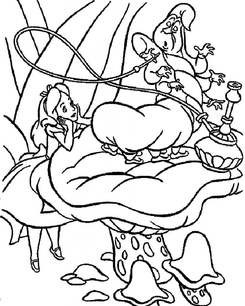 819x1024 In Wonderland Coloring Pages Flowers For Kids Printable Free