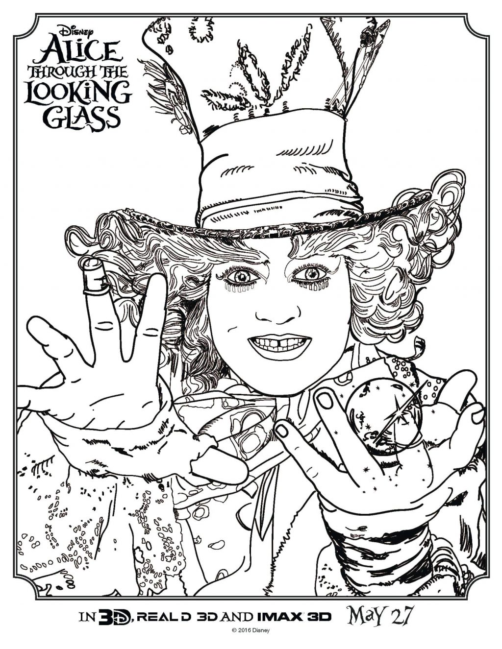 1024x1325 Coloring Pages ~ Alice In Wonderland Coloring Pages Through